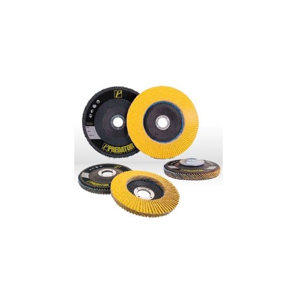 Arc Abrasives PREDATOR - Flap Discs, Type 27, Size=4.5 in x 5/8-11 in, Grit= 36, RPM= 13,300, 10PK 71-10813FF - main